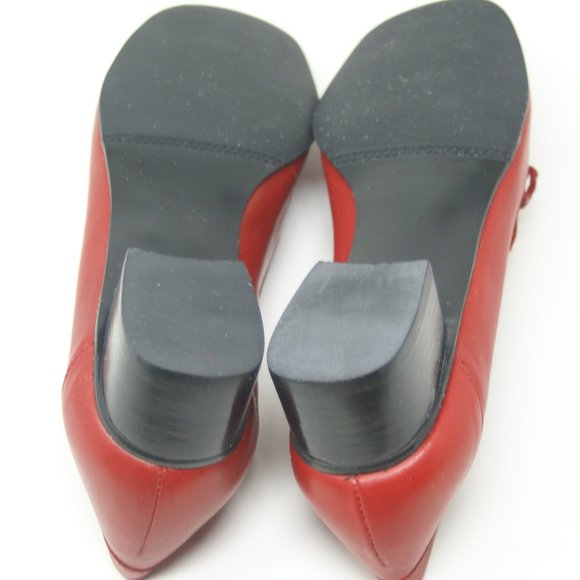 Women's Pumps Red Shoes Size 7 N NIB 1 Inch Heel - Picture 6 of 6
